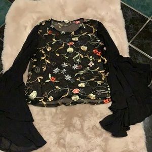 Floral lace long sleeve